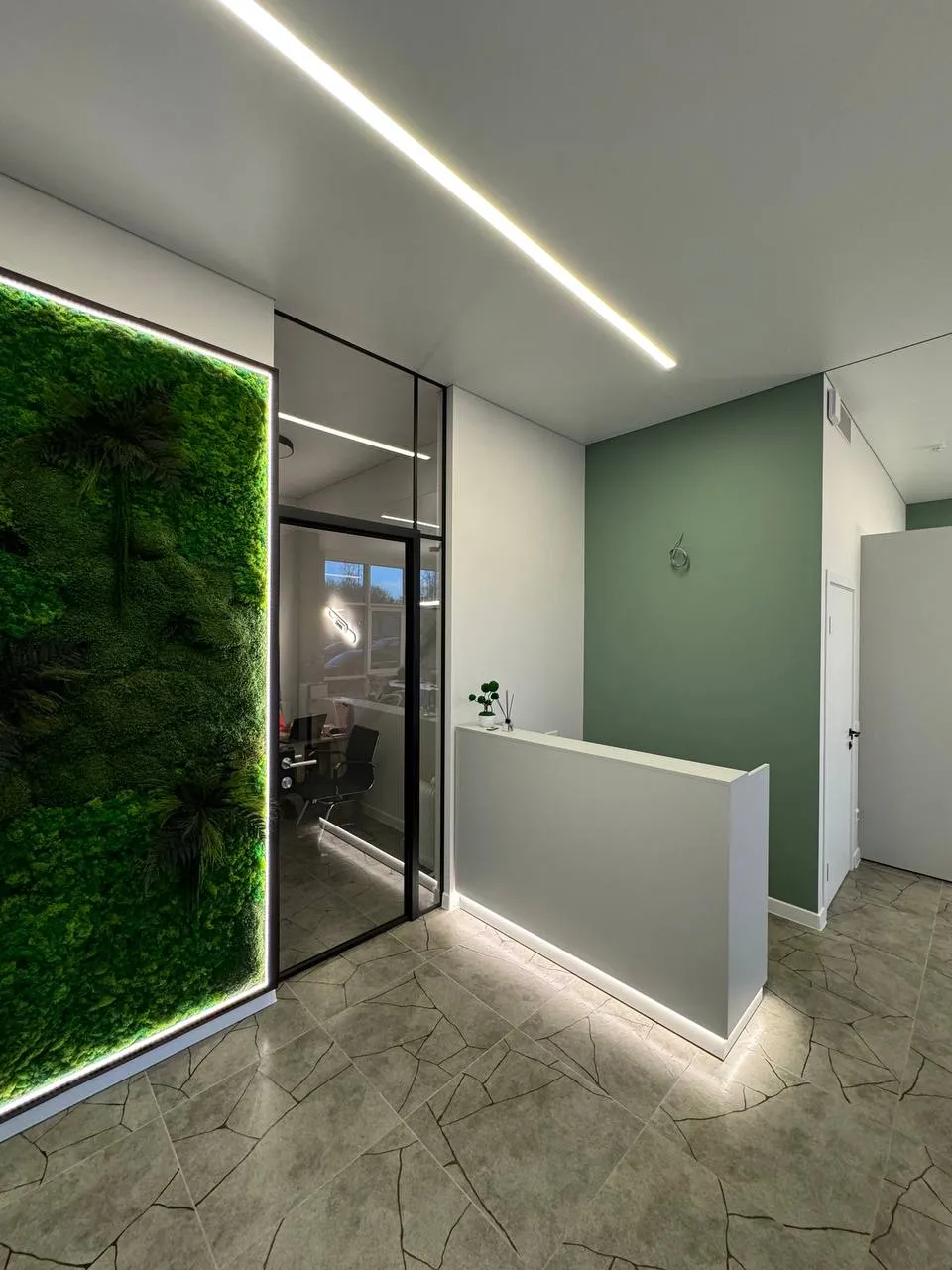 Зоны Рецепции для 7 этажей